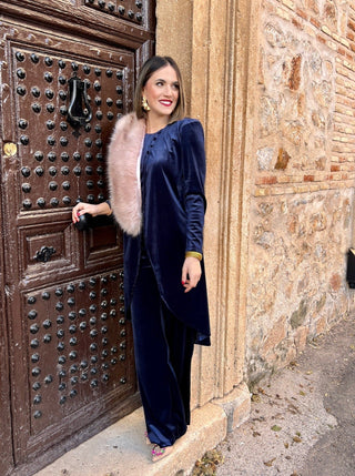 Conjunto terciopelo azul | Milano - Alalá Moda Mujer