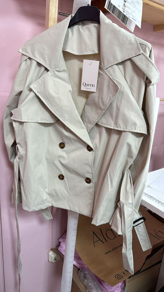 Gabardina corta beige | Claire - Alalá Moda Mujer