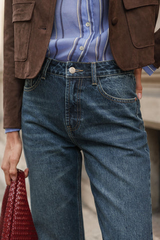 Jean denim azul oscuro | Boy - Alalá Moda Mujer