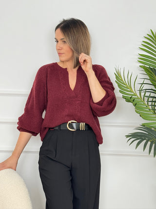 Jersey burgundy | Felka - Alalá Moda Mujer