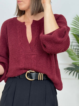 Jersey burgundy | Felka - Alalá Moda Mujer