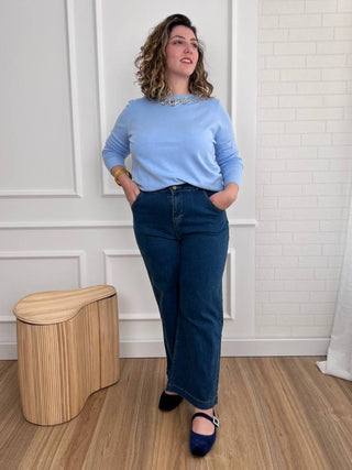 Jersey plus size azul | Ximena - Alalá Moda Mujer