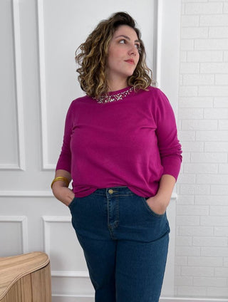 Jersey plus size buganvilla | Ximena - Alalá Moda Mujer