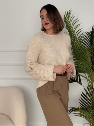 Jersey punto beis | Francia - Alalá Moda Mujer