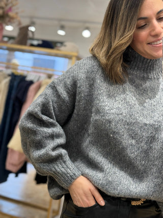 Jersey punto gris| Emile - Alalá Moda Mujer