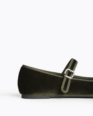 Merceditas terciopelo verde| Maya - Alalá Moda Mujer