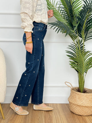 Pantalón detalle corazón vaquero | Orinne - Alalá Moda Mujer