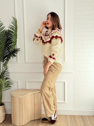 Pantalón jogger beis | Hugo - Alalá Moda Mujer