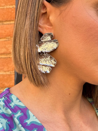 Pendientes plateados | Liane - Alalá Moda Mujer