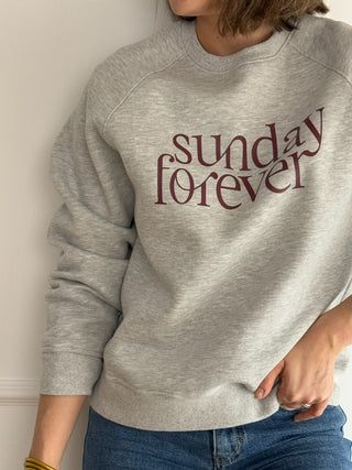 Sudadera felpa gris | Sunday Forever - Alalá Moda Mujer