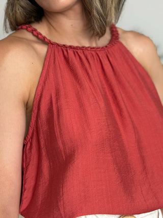 Top halter teja | Nesi - Alalá Moda Mujer
