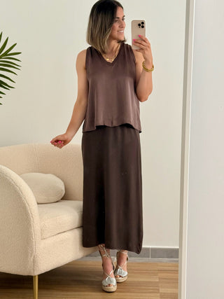 Top Marrón | Manni - Alalá Moda Mujer