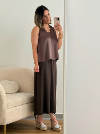 Top Marrón | Manni - Alalá Moda Mujer