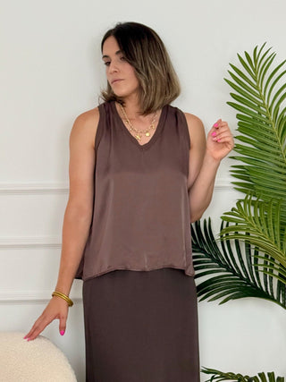 Top Marrón | Manni - Alalá Moda Mujer