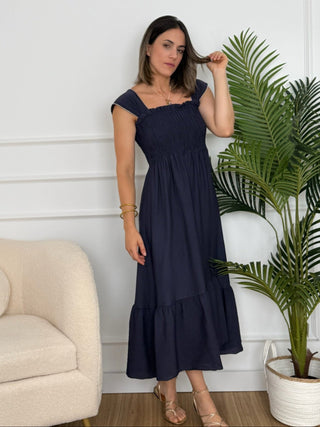Vestido azul marino | Brezo - Alalá Moda Mujer