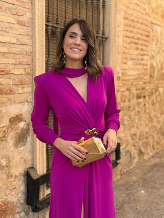 Vestido con Broche Buganvilla | Tessa - Alalá Moda Mujer