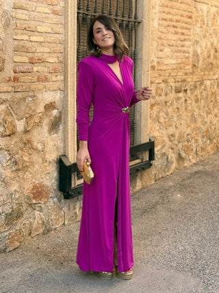 Vestido con Broche Buganvilla | Tessa - Alalá Moda Mujer