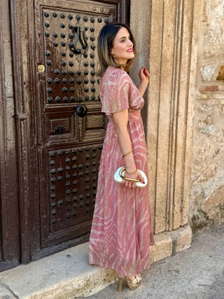 Vestido estampado rosa | Mowit - Alalá Moda Mujer