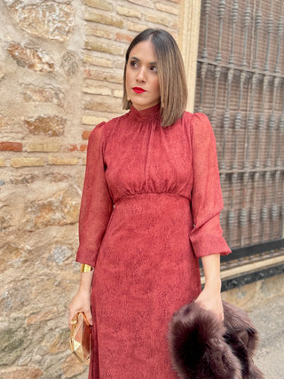 Vestido gasa anaranjado | Paris - Alalá Moda Mujer