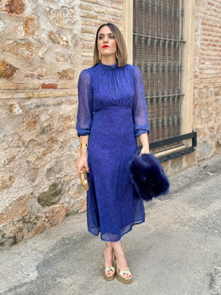 Vestido gasa azul | Paris - Alalá Moda Mujer