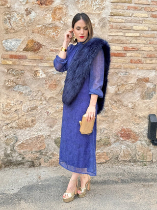 Vestido gasa azul | Paris - Alalá Moda Mujer