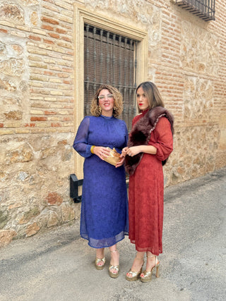 Vestido gasa azul | Paris - Alalá Moda Mujer