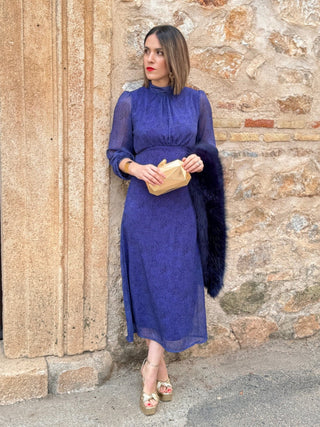 Vestido gasa azul | Paris - Alalá Moda Mujer