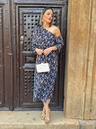 Vestido gasa estampado azul | Tokyo - Alalá Moda Mujer