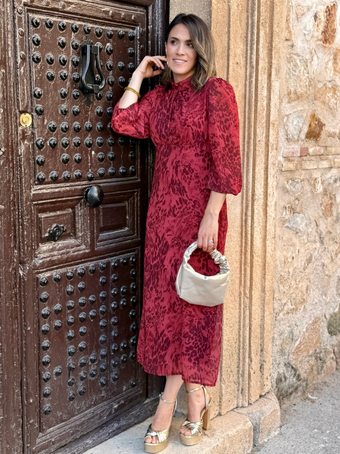 Vestido gasa midi Paris1