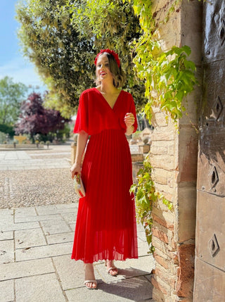 Vestido gasa rojo | Irina - Alalá Moda Mujer