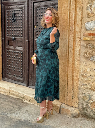 Vestido gasa verde | Verona - Alalá Moda Mujer