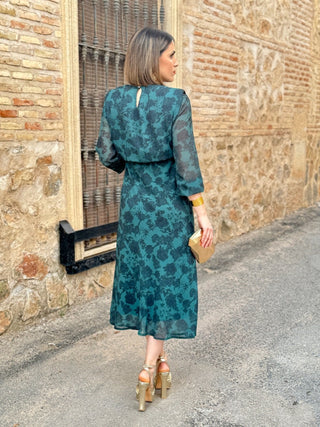 Vestido gasa verde | Verona - Alalá Moda Mujer