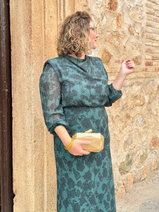 Vestido gasa verde | Verona - Alalá Moda Mujer