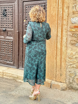 Vestido gasa verde | Verona - Alalá Moda Mujer