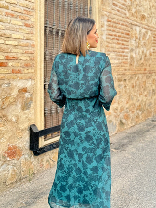 Vestido gasa verde | Verona - Alalá Moda Mujer