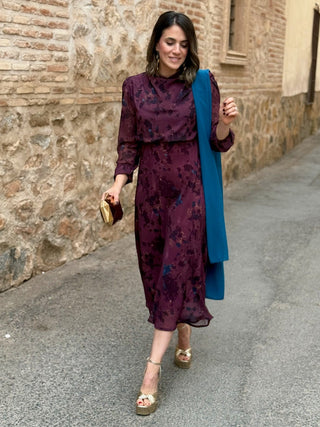 Vestido midi estampado | Budapest - Alalá Moda Mujer