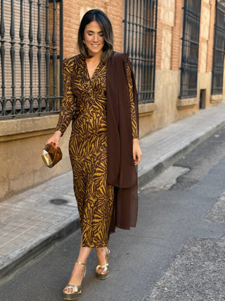 Vestido midi estampado | Dakota - Alalá Moda Mujer