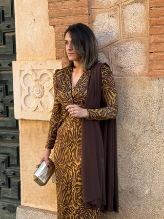 Vestido midi estampado | Dakota - Alalá Moda Mujer