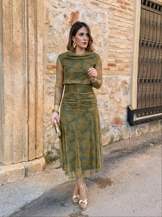 Vestido midi estampado | Fresia - Alalá Moda Mujer