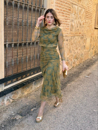 Vestido midi estampado | Fresia - Alalá Moda Mujer