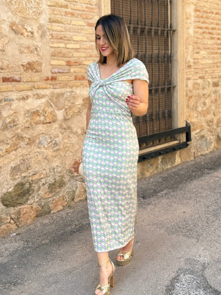 Vestido nudo estampado | Camila - Alalá Moda Mujer