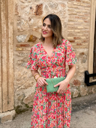 Vestido plisado estampado | Maddy - Alalá Moda Mujer