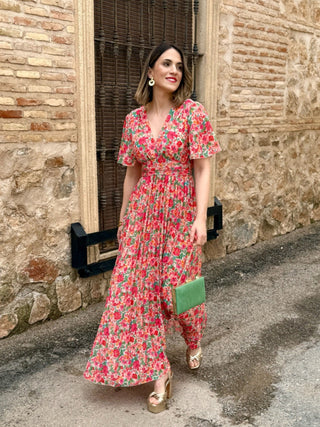 Vestido plisado estampado | Maddy - Alalá Moda Mujer