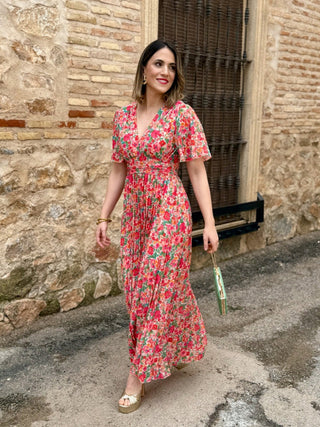 Vestido plisado estampado | Maddy - Alalá Moda Mujer