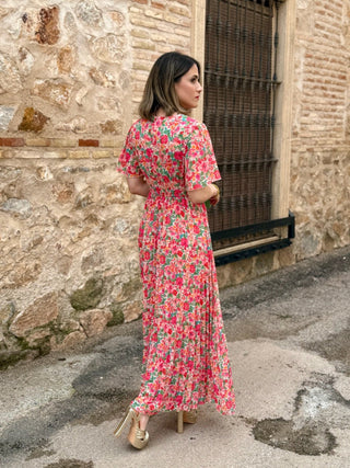 Vestido plisado estampado | Maddy - Alalá Moda Mujer
