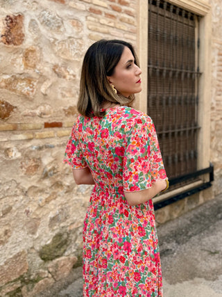 Vestido plisado estampado | Maddy - Alalá Moda Mujer