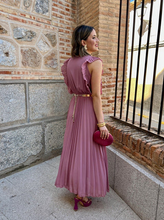 Vestido plisado | Lucia rosa - Alalá Moda Mujer