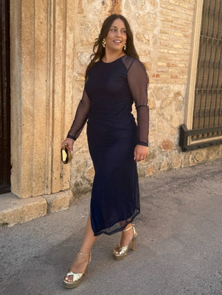 Vestido tul azul marino | Amelie - Alalá Moda Mujer
