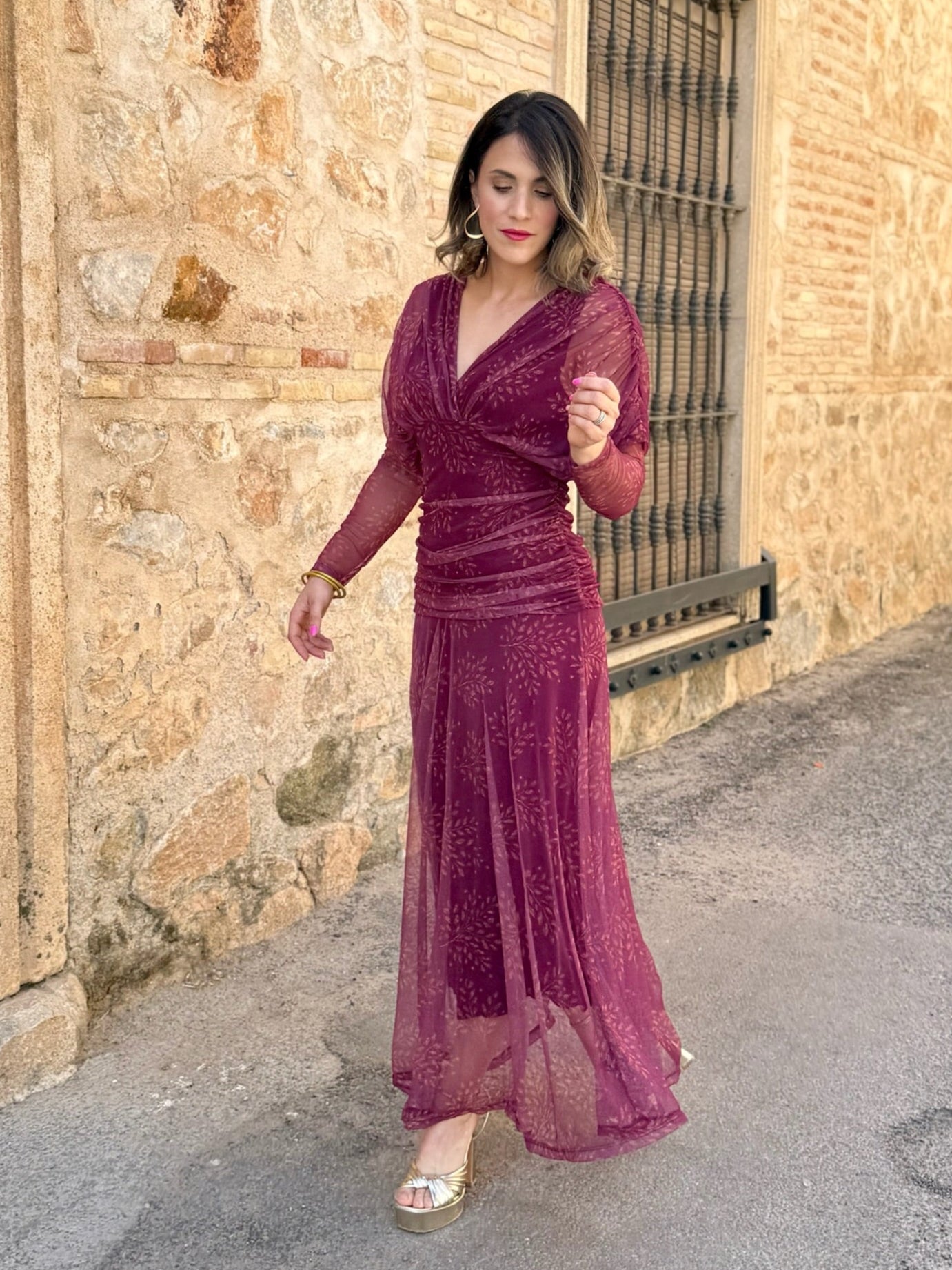 Vestido tul estampado Cloe – Alalá Moda Mujer - Main Image