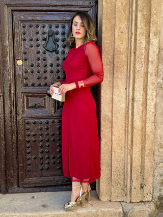 Vestido Tul Rojo Cereza | Amelie - Alalá Moda Mujer
